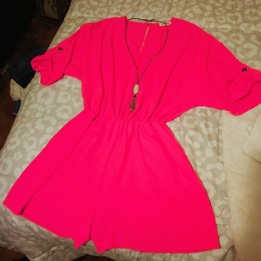 Vibrant Pink Romper (Medium)